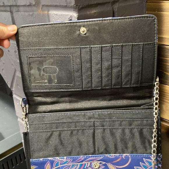 Nicole by Nicole Miller Wallet Convertible Clutch Crossbody Zipper Purse - Picture 6 of 11